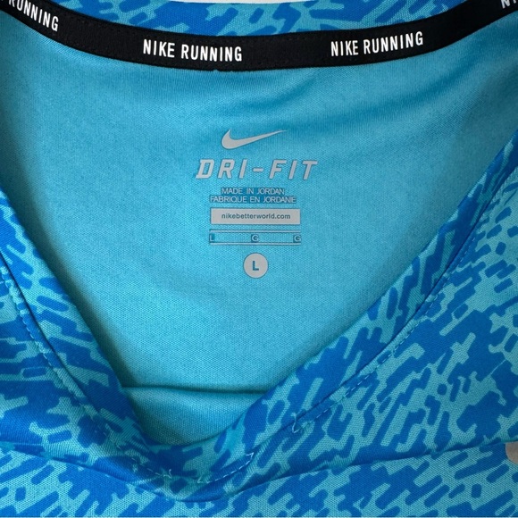 Nike Running Dri-Fit Short Sleeve Blue Tee Shirt - Picture 5 of 7